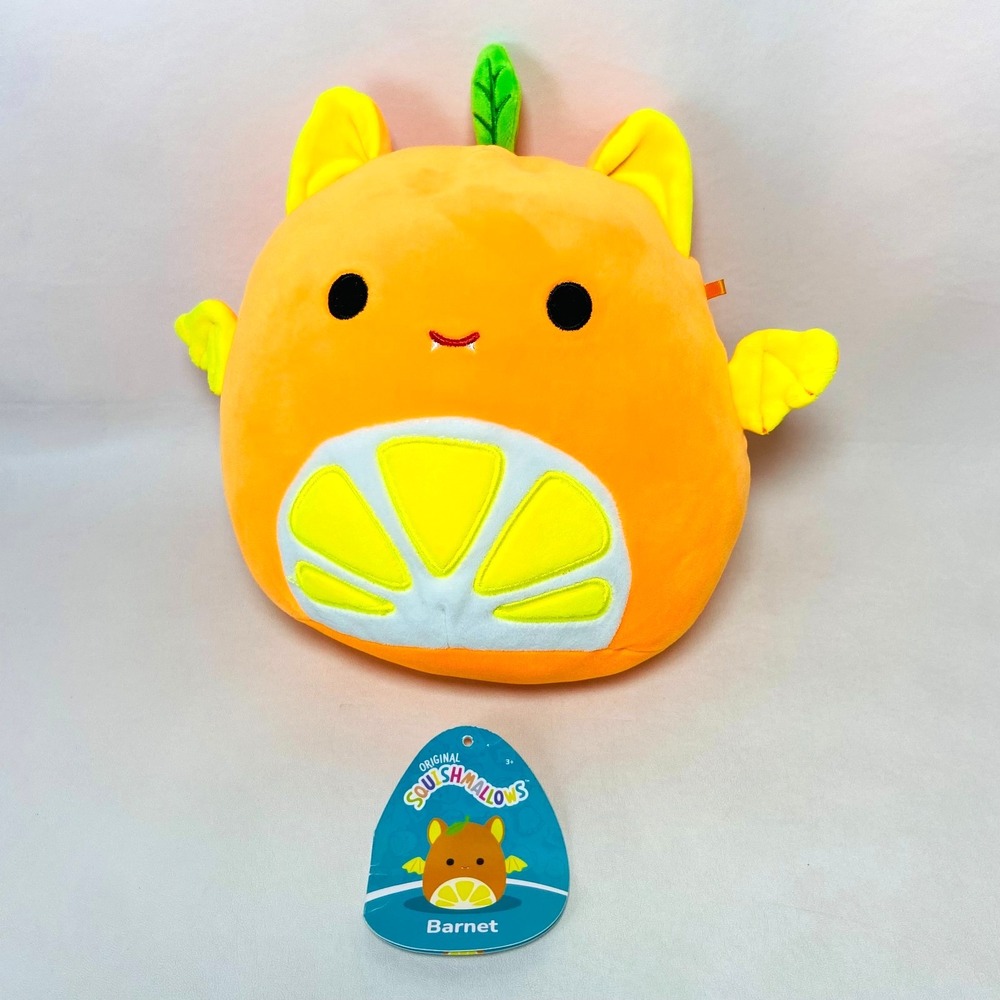 Squishmallows Barnet The Orange Fruit Bat Blacklight Squad 8" Plush Soft Toy